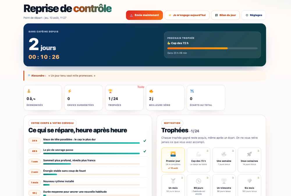 Application Sagace de suivi d’abstinence